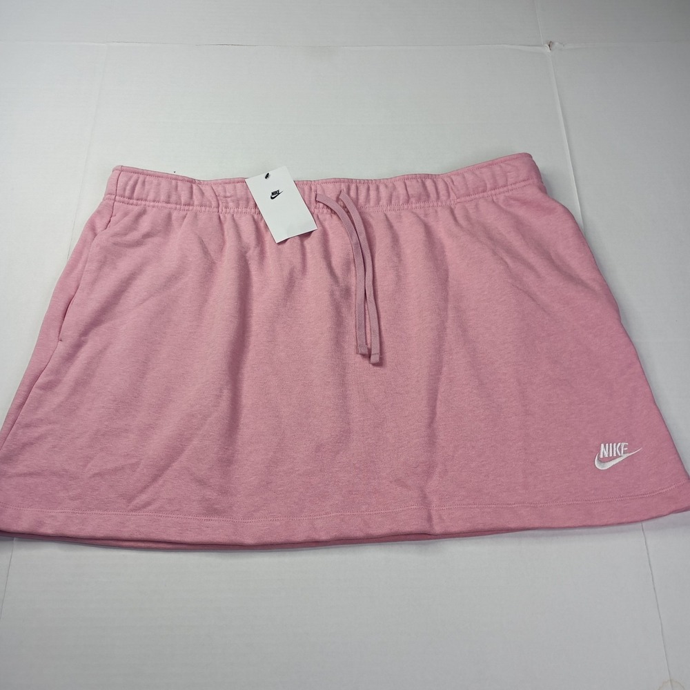 Nike Women's Size 2XL XXL Pink Sportswear Club Fleece Mid-Rise‎ Skirt HV2344-699